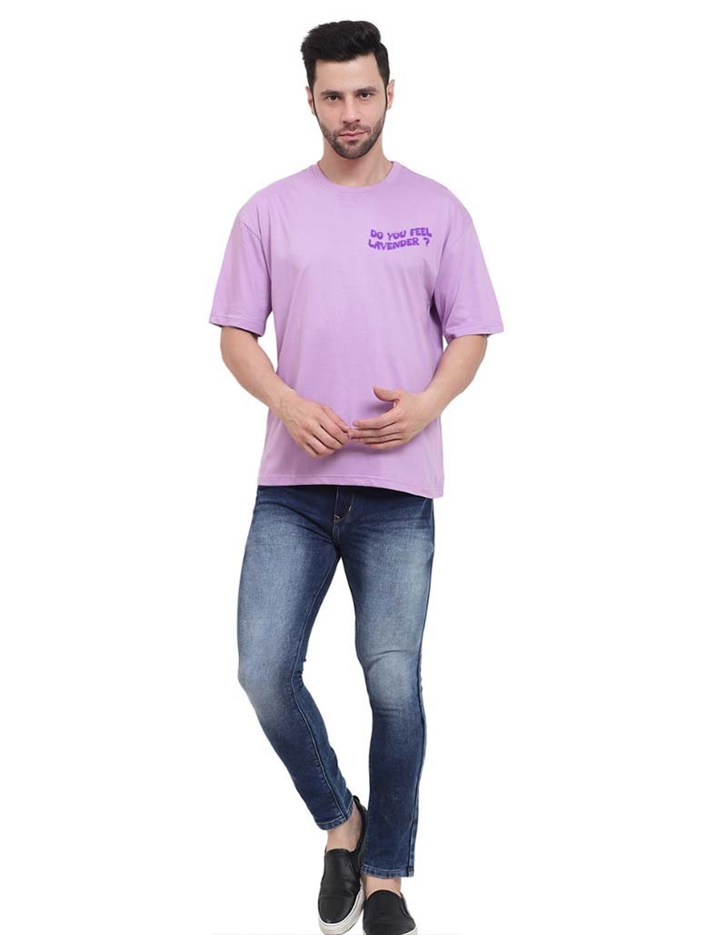 Bloom Design Lavender Unisex Oversized T-Shirt Trending Streetwear 2025