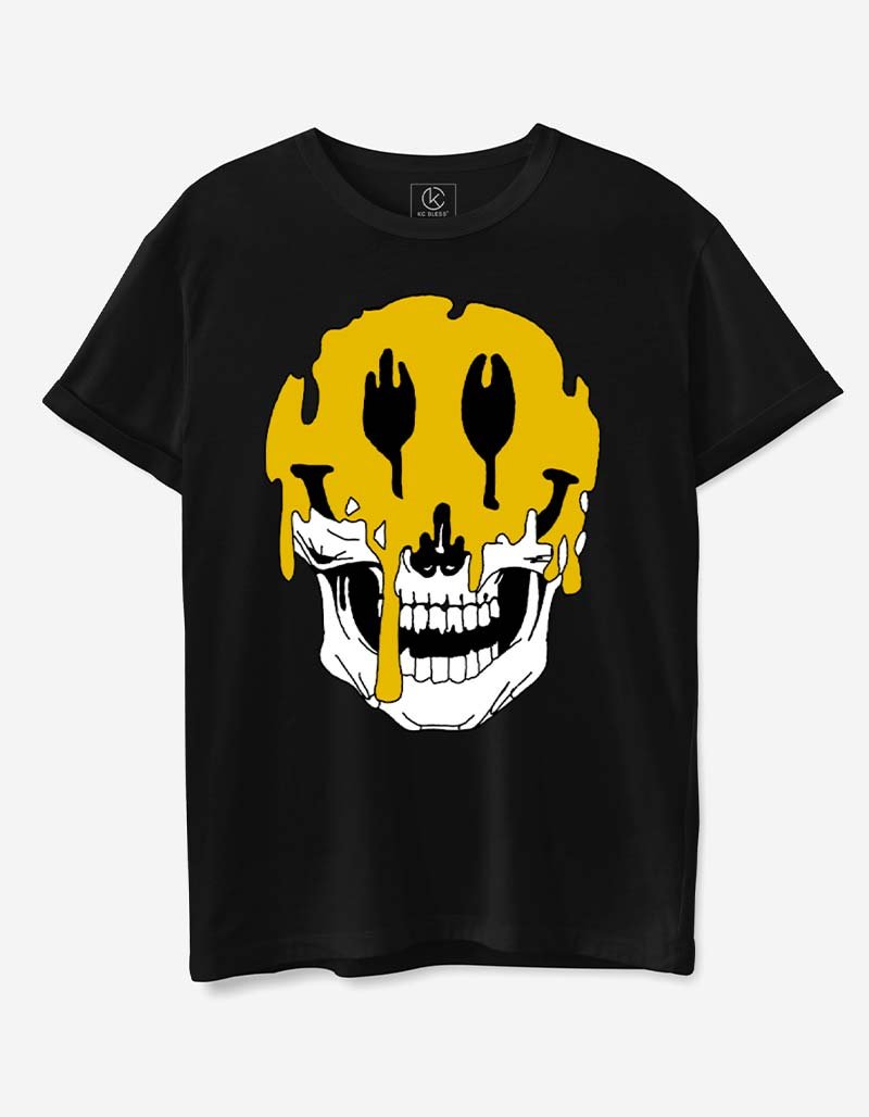 Yellow Skull T-shirt - Black