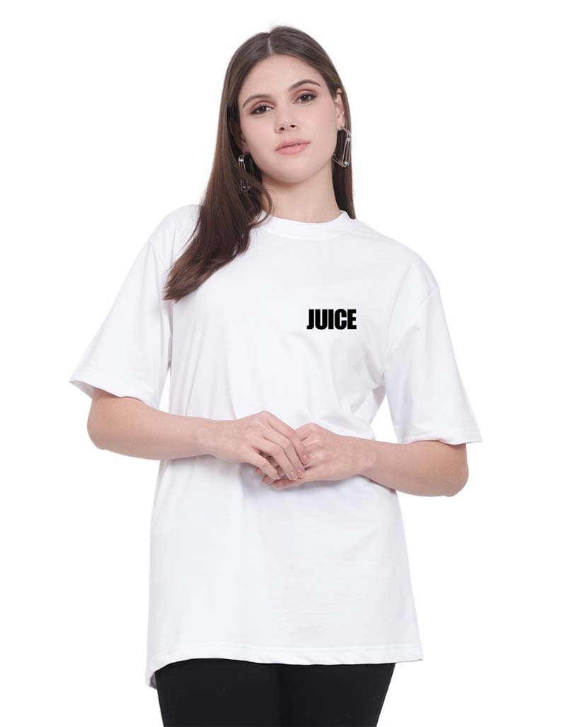 Juice Design Oversize White T-shirt - White