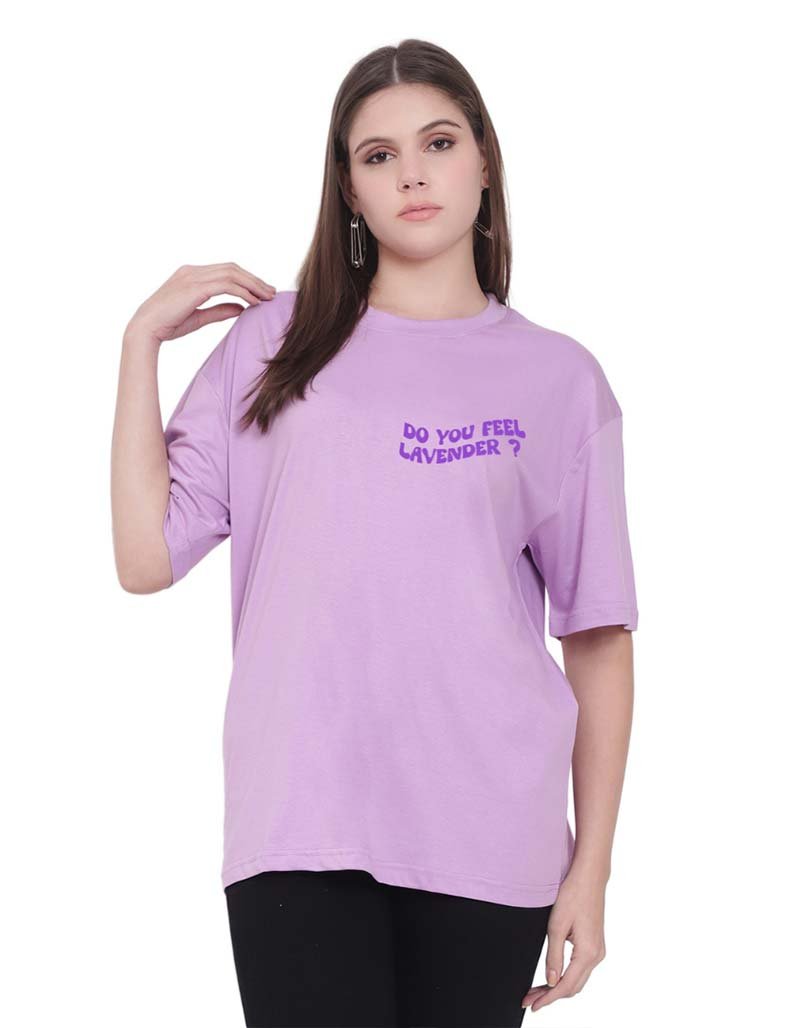 Bloom Design Lavender Unisex Oversized T-Shirt Trending Streetwear 2025