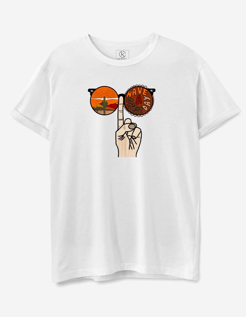 Have a Great Day Design T-shirt - White