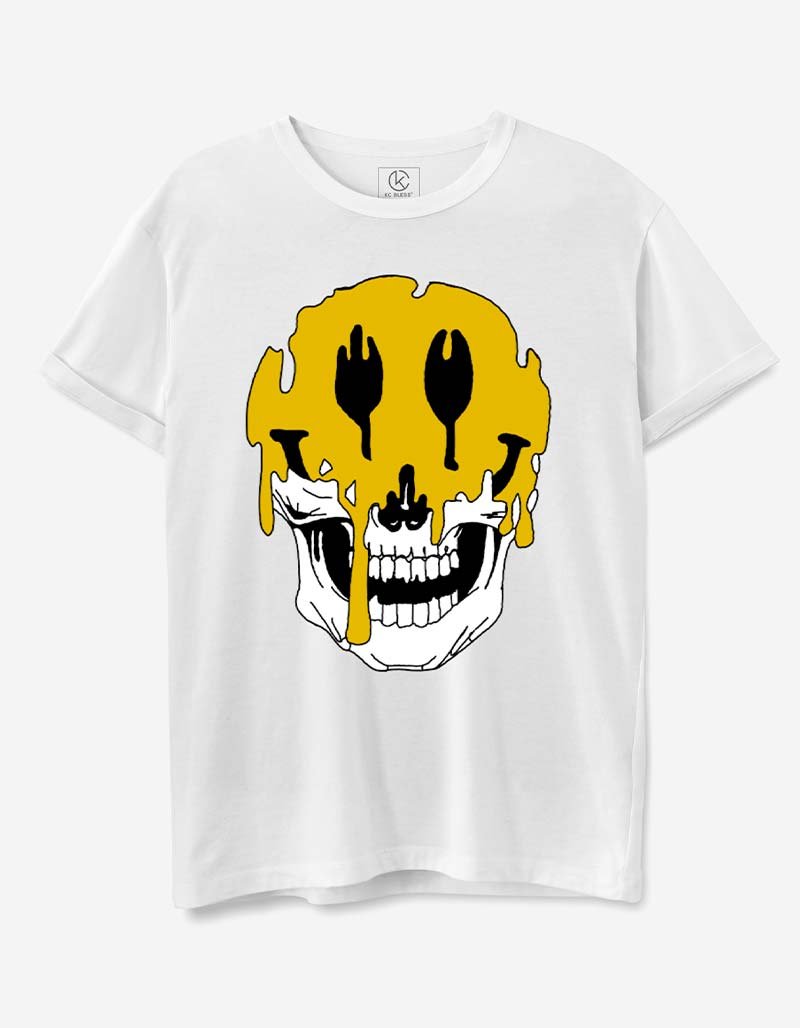 Yellow Skull T-shirt - White