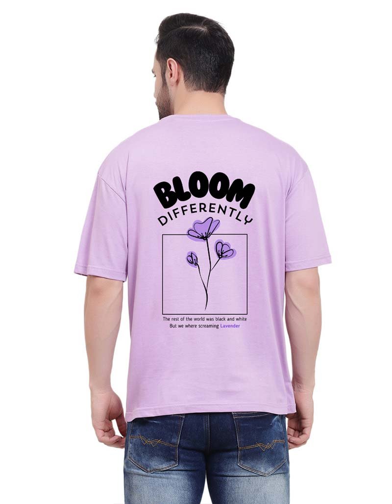 Bloom Design Lavender Unisex Oversized T-Shirt Trending Streetwear 2025