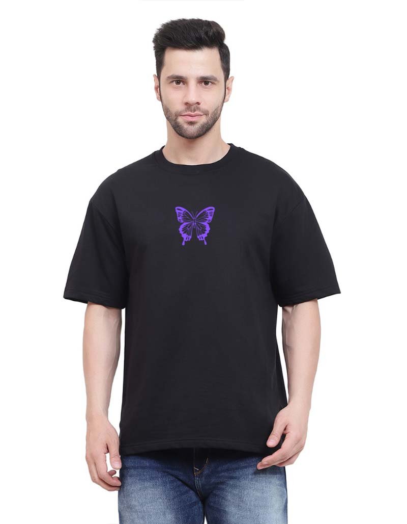 PARADISE Design Oversize Black T-shirt trending graphic streetwear 2025