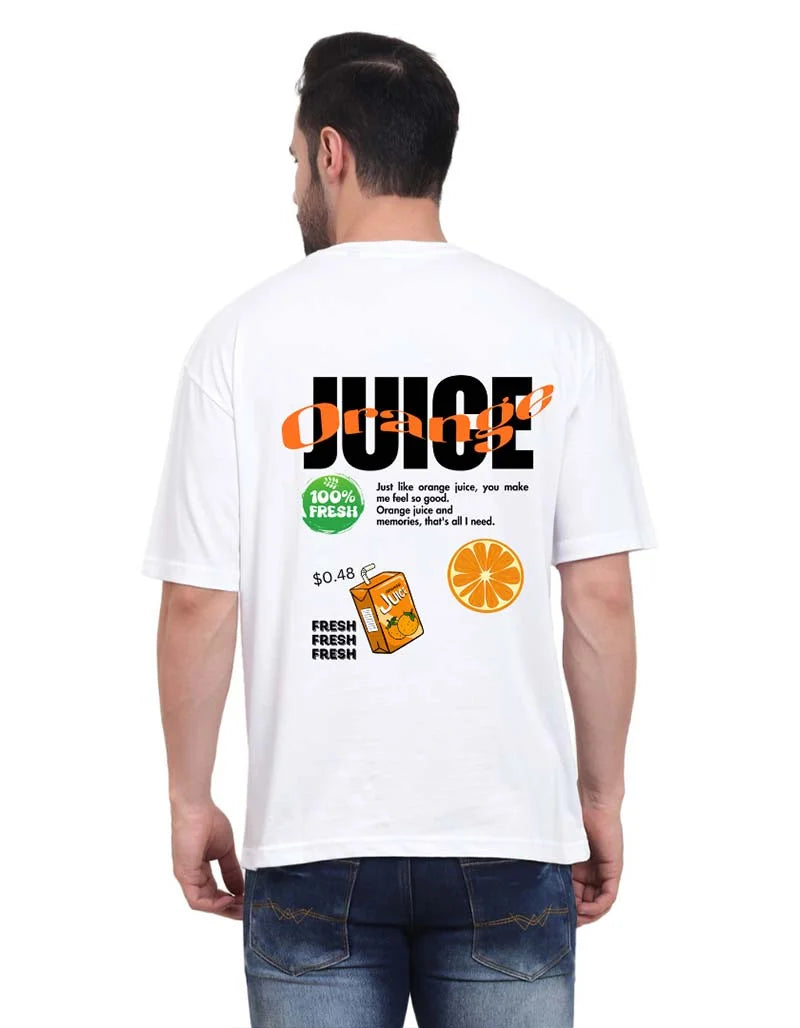 Juice Design Oversize White T-shirt - White