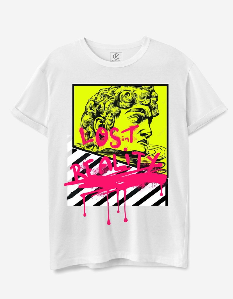 Lost in Reality Design T-shirt - White