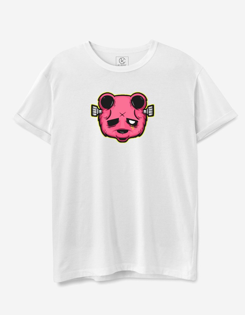 Psycho Panda Design T-shirt - White