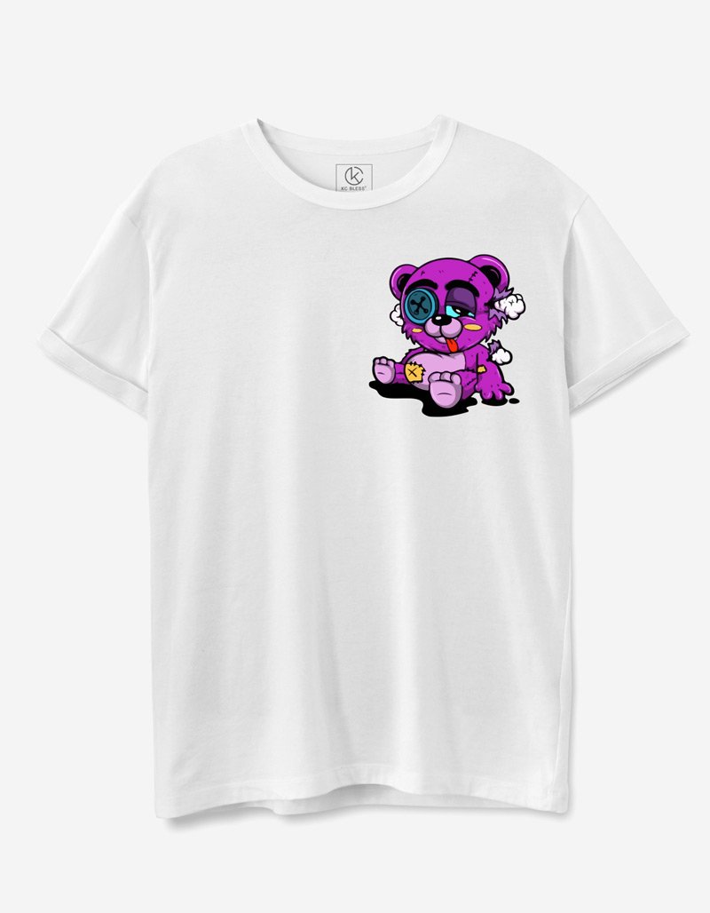 Mad Teddy Design T-shirt - White