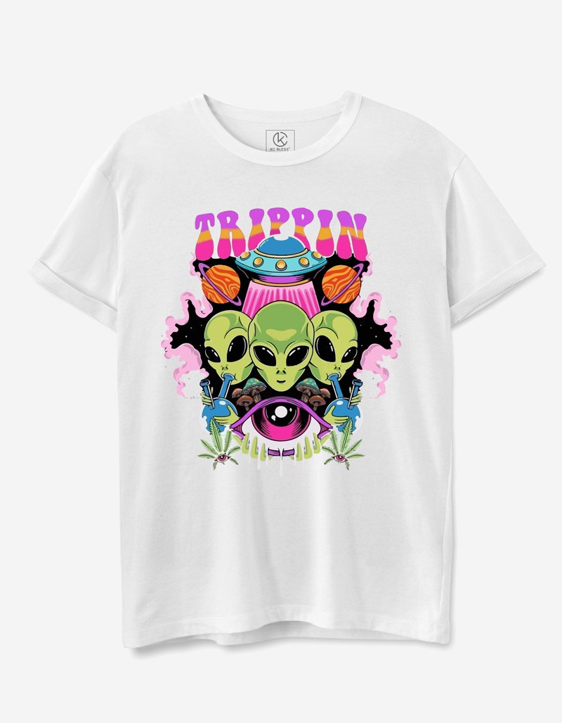 Trippin Design Regular Fit T-shirt - White