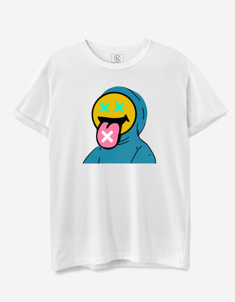 Cross Tongue Design T-shirt - White