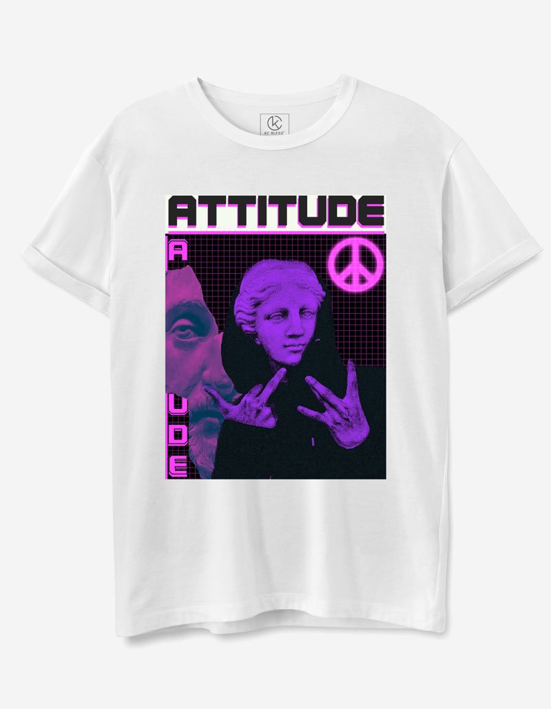 Attitude Design T-shirt - White