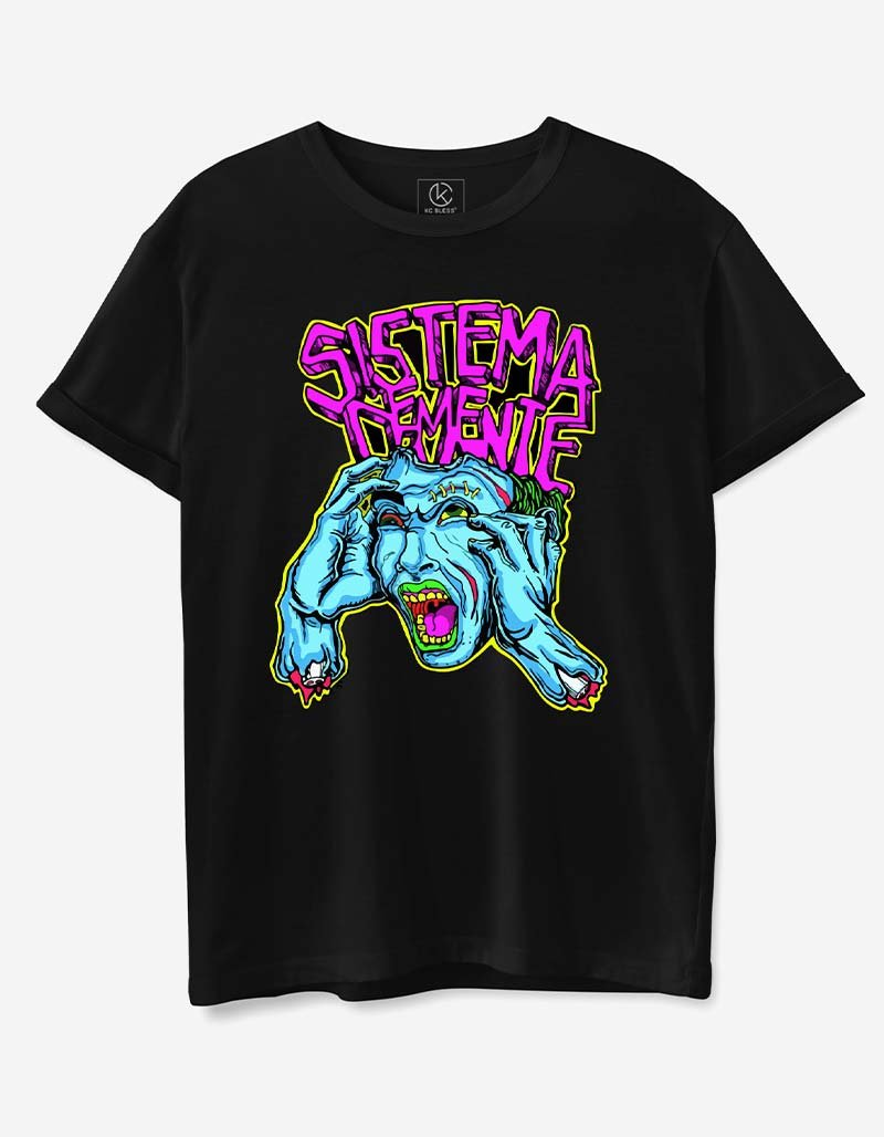 SISTEMA DEMENTE Design T-shirt - Black