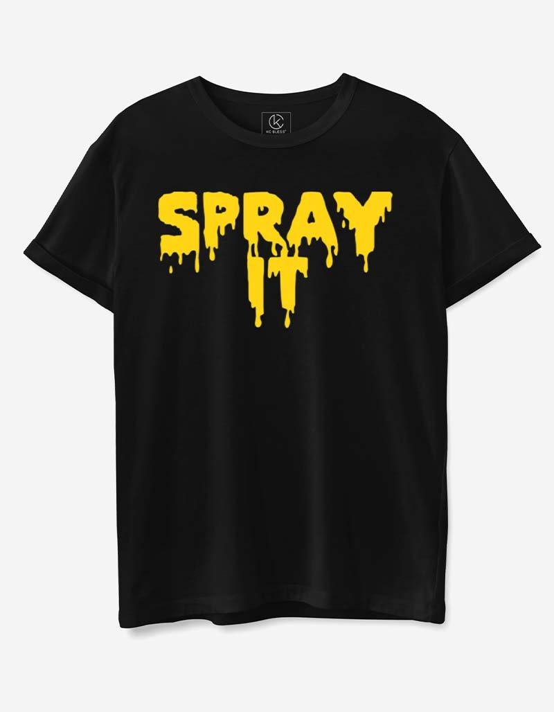 SPRAY IT Design T-shirt - Black