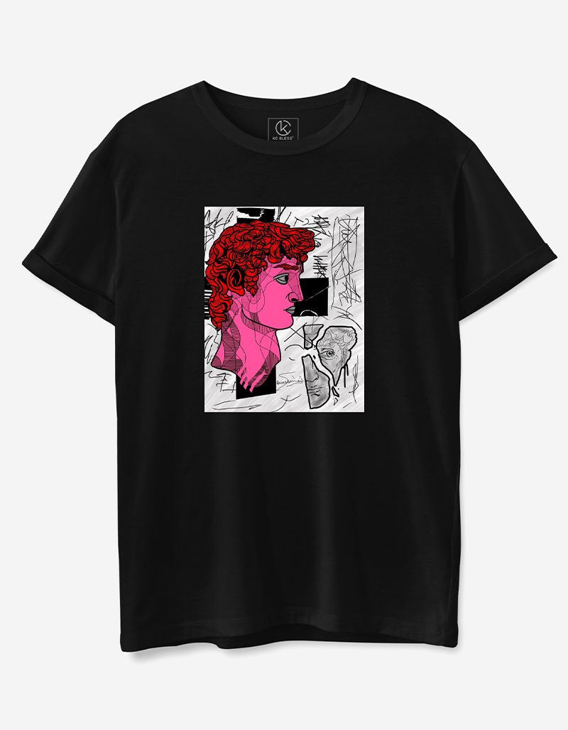 DAVID STATUE Design T-shirt - Black