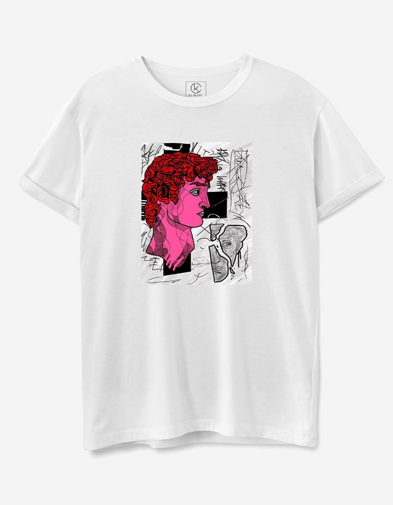 DAVID STATUE Design T-shirt - White