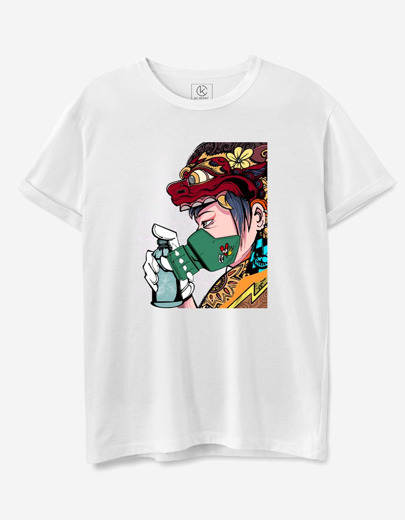 FUNKY SPRAY Design T-shirt - White
