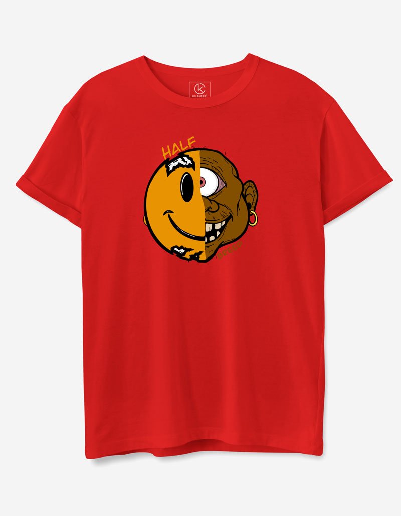 Half Breed Graphic T-shirt India | Regular Fit Unisex Greyish Green Tee 2025