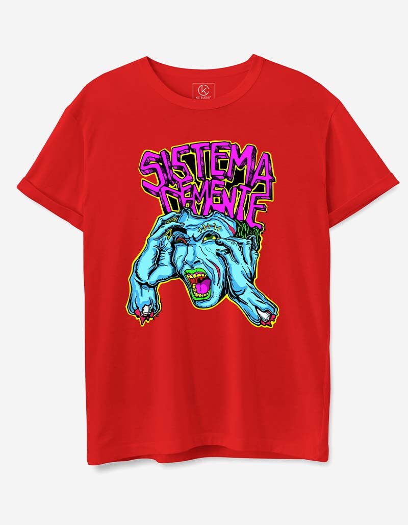 SISTEMA DEMENTE Design T-shirt - Red