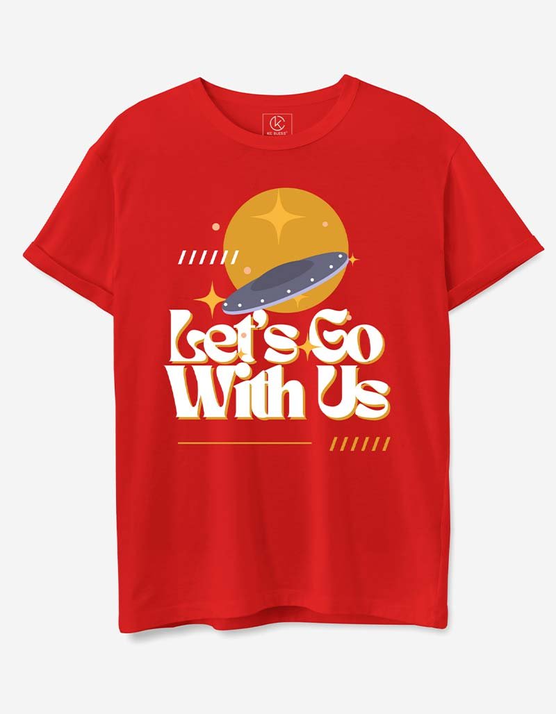 Reflects unisex, red, pure cotton, and graphic/statement features