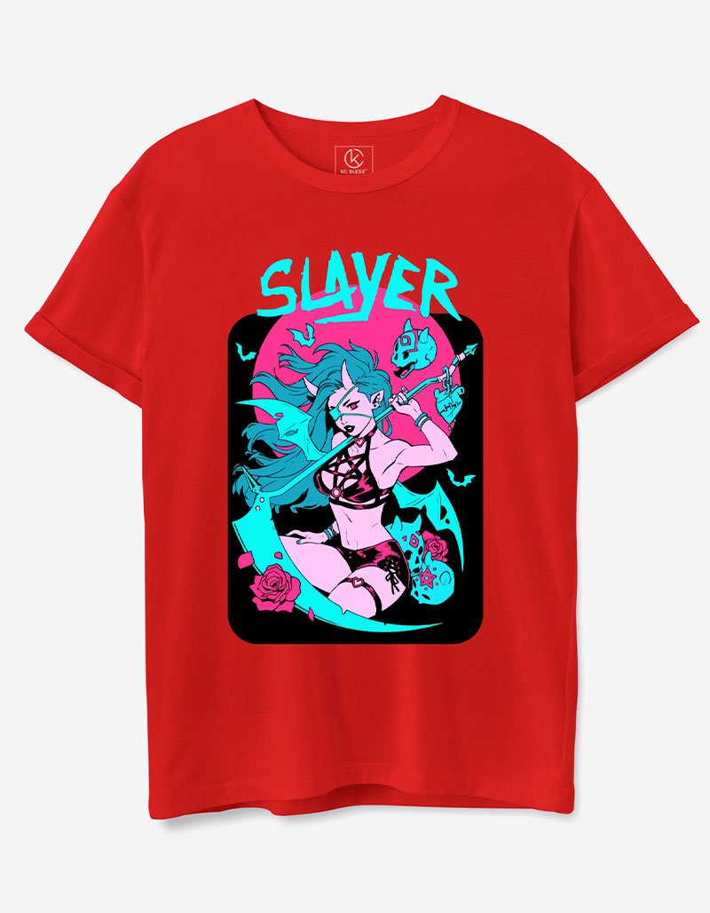 Slayer Design T-shirt - Red