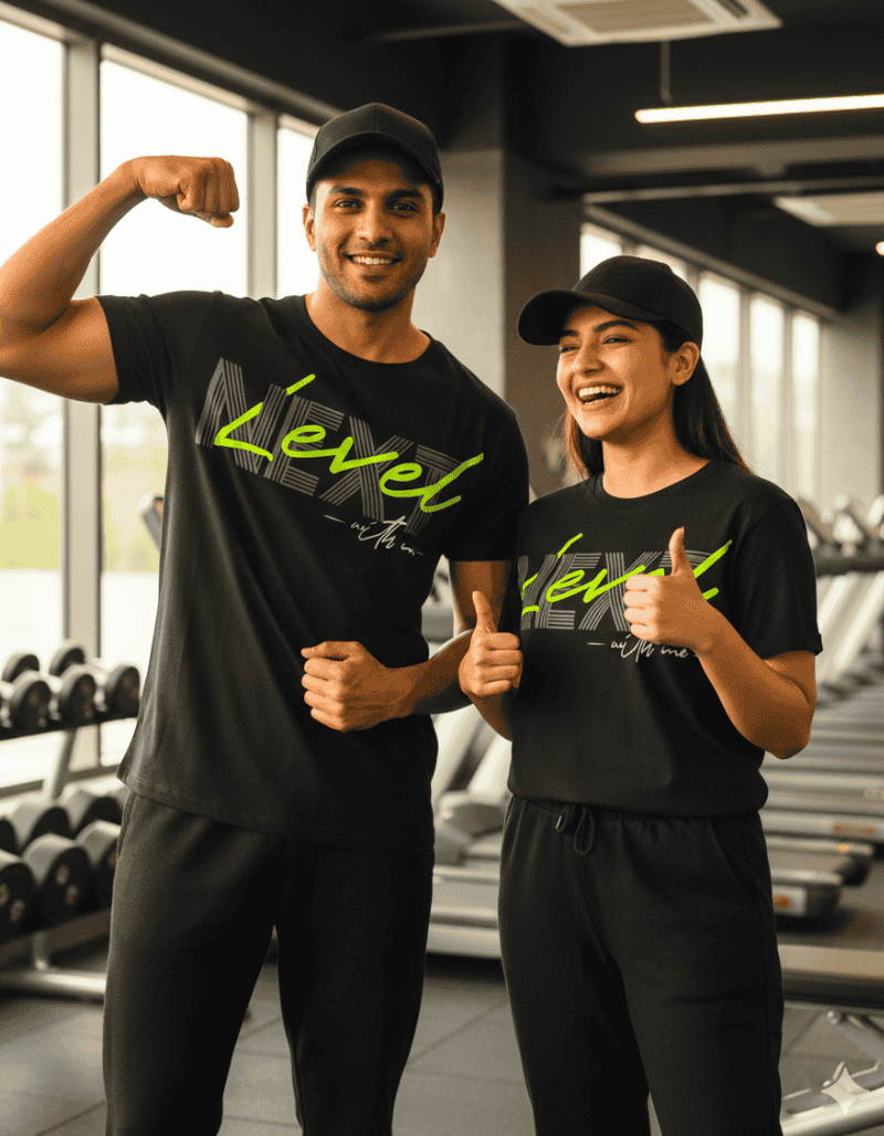 gym motivation minimal design tee unisex india