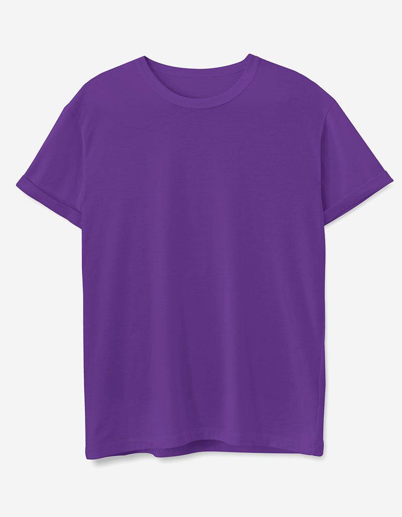 Plain Purple Cotton T-shirt