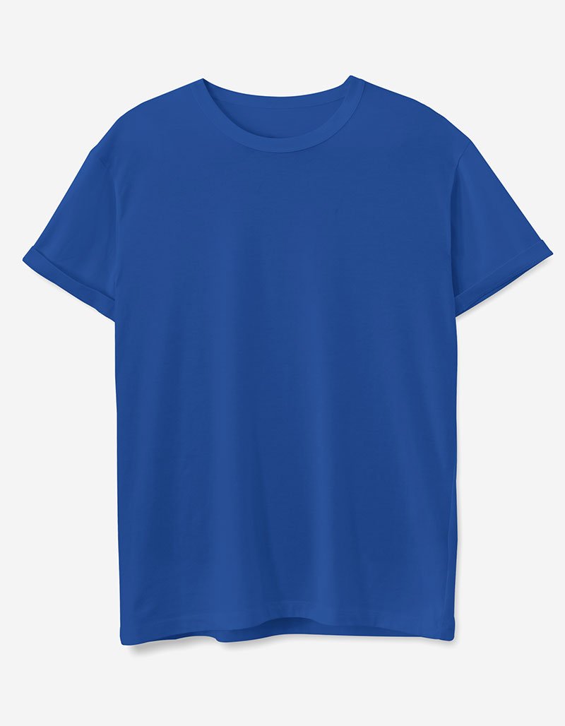 Plain Royal Blue Cotton T-shirt